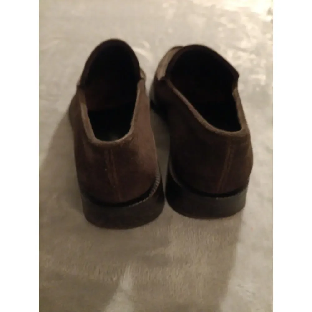 Giorgio Armani Brown Suede Loafer Shoes Mens EU 40.5 or US 7.5-8 Made In Italy